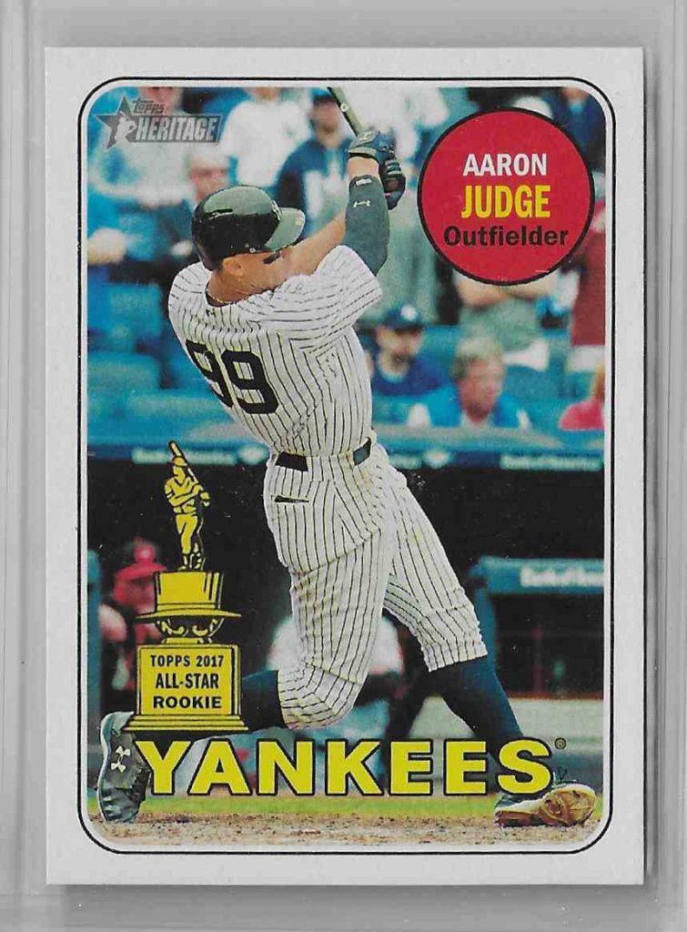 2018 Topps Heritage 25 Aaron Judge Action Image